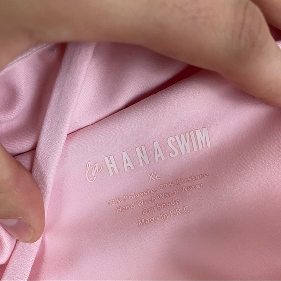 NWT LA HANA SWIM pink bikini top - Picture 4 of 5